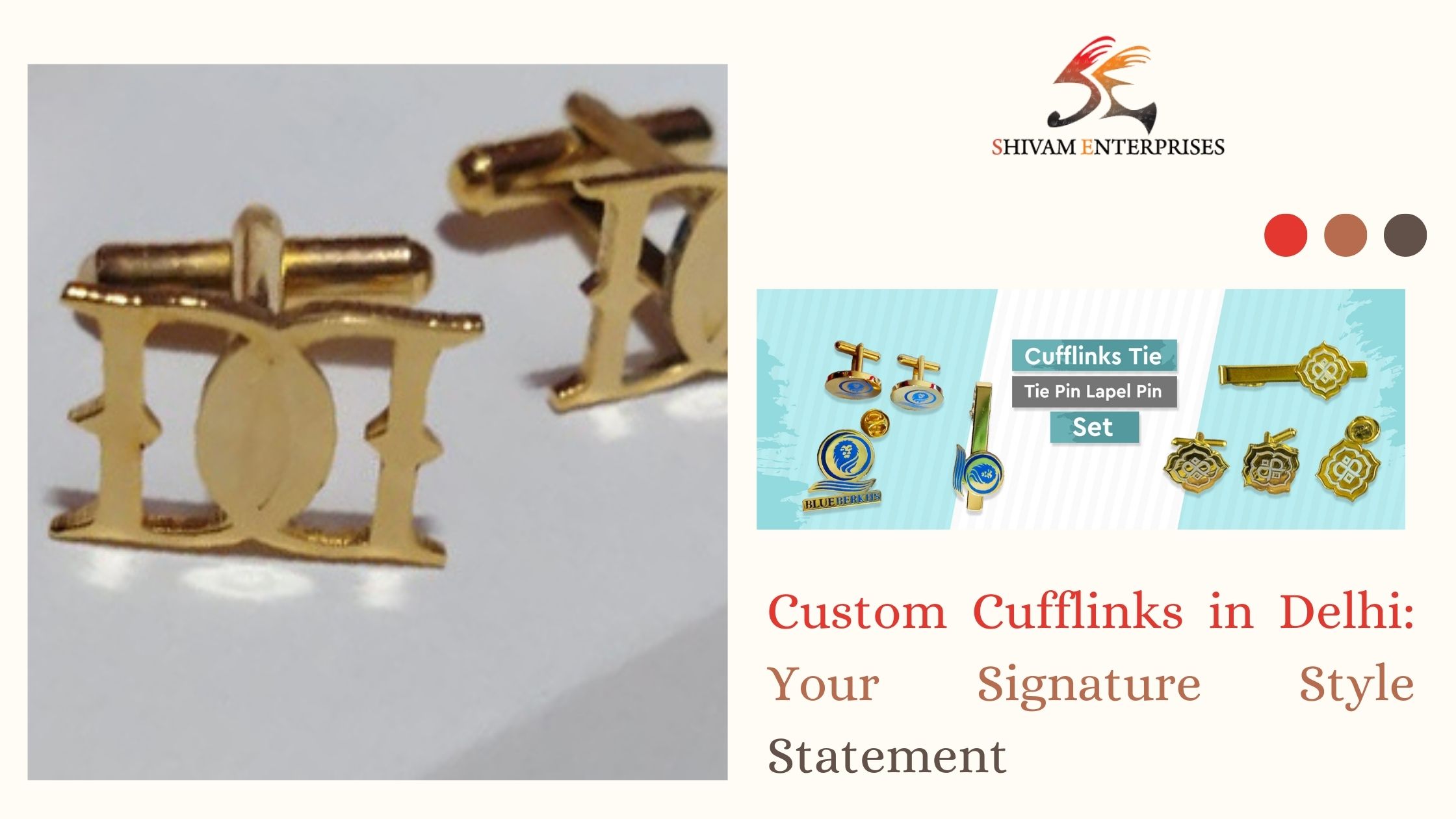Custom Cufflinks in Delhi: Your Signature Style Statement